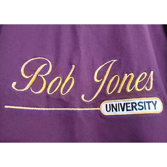 VINTAGE Bob Jones University 100% Cotton Crewneck Long Sleeve Shirt Size Large - Picture 2 of 8